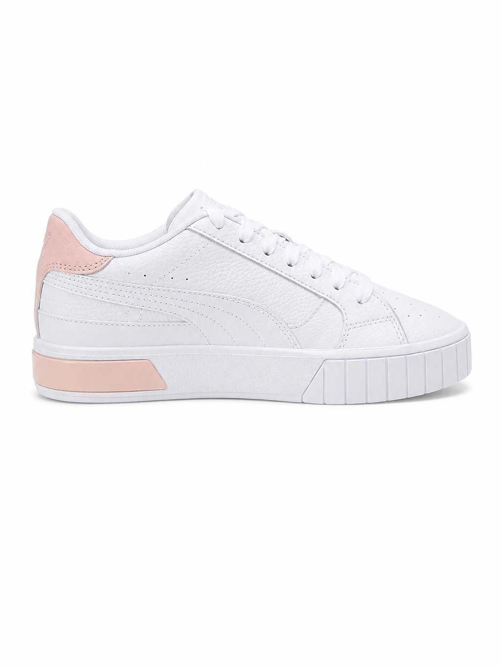 Puma Cali Star en cuir – Femme – Blanc / Rose pêche