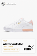 Puma Cali Star en cuir – Femme – Blanc / Rose pêche
