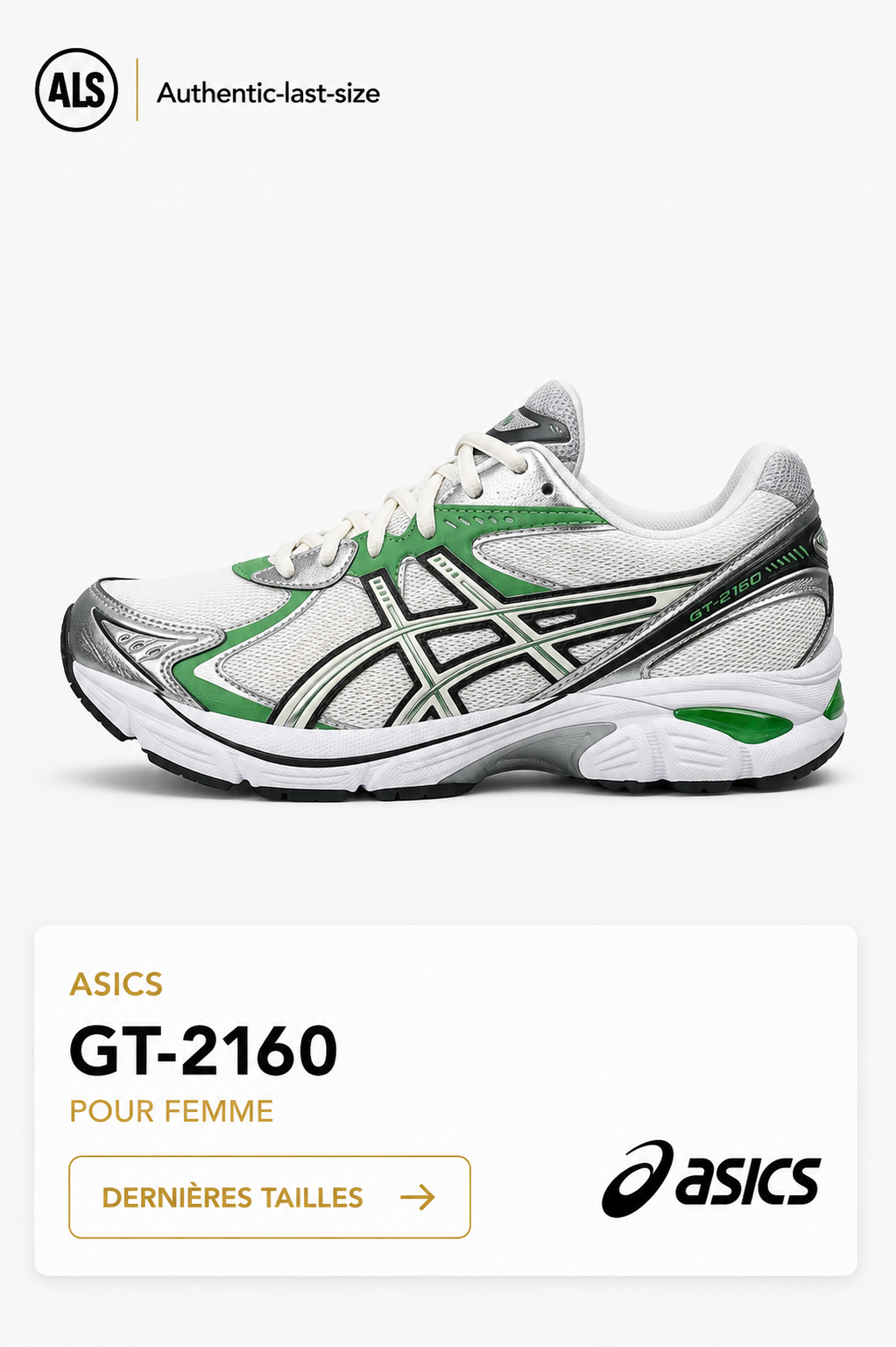 ASICS SportStyle GT-2160 – Baskets basses – Cream / Bamboo