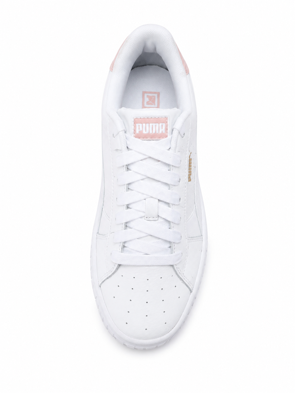 Puma Cali Star en cuir – Femme – Blanc / Rose pêche