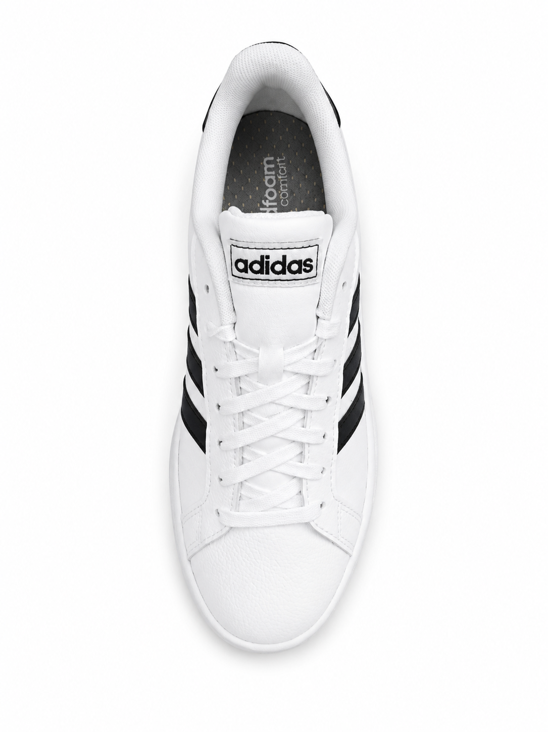 adidas Grand Court – Baskets en cuir – Blanc / Noir