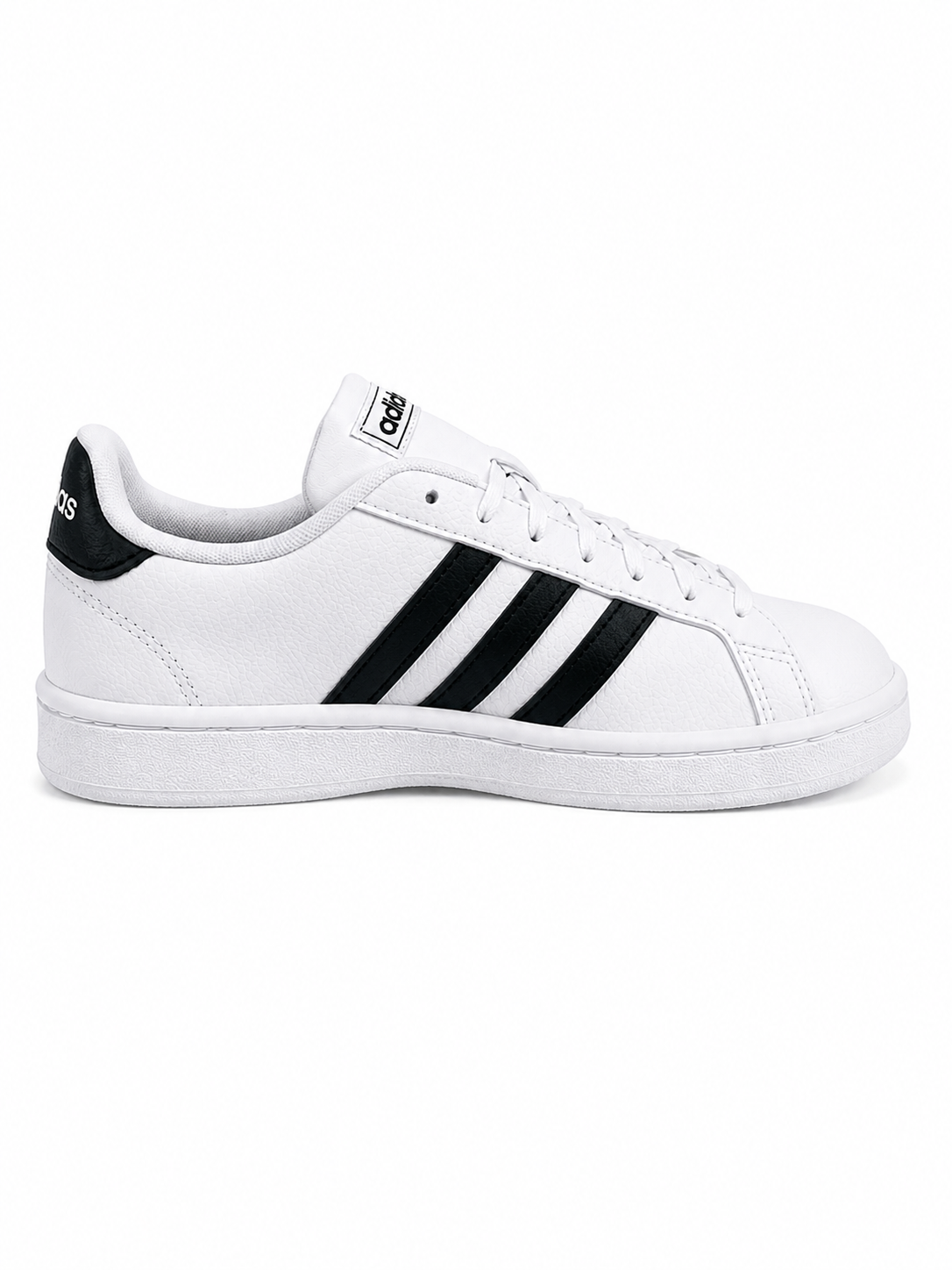 adidas Grand Court – Baskets en cuir – Blanc / Noir