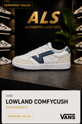 Vans Lowland ComfyCush – Enfant – Blanc / Bleu