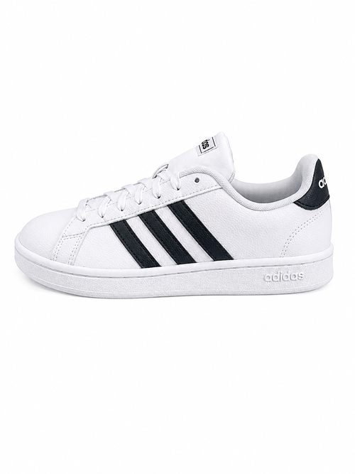 adidas Grand Court – Baskets en cuir – Blanc / Noir