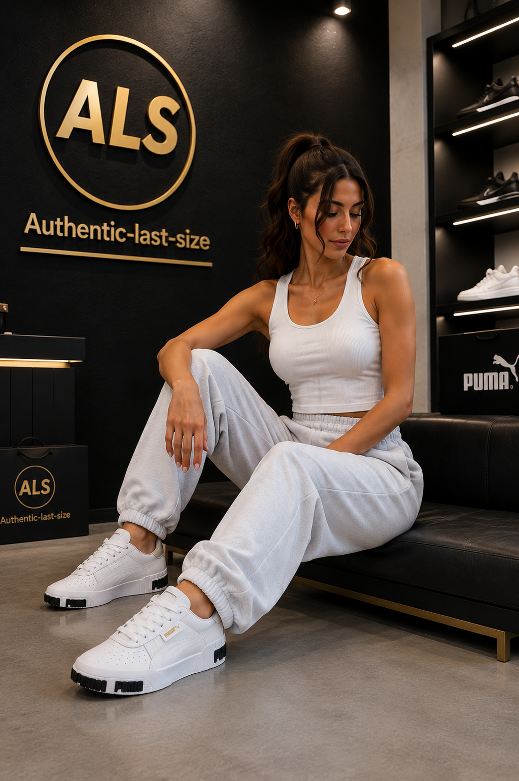 Puma Cali Bold en cuir – Femme – Blanc