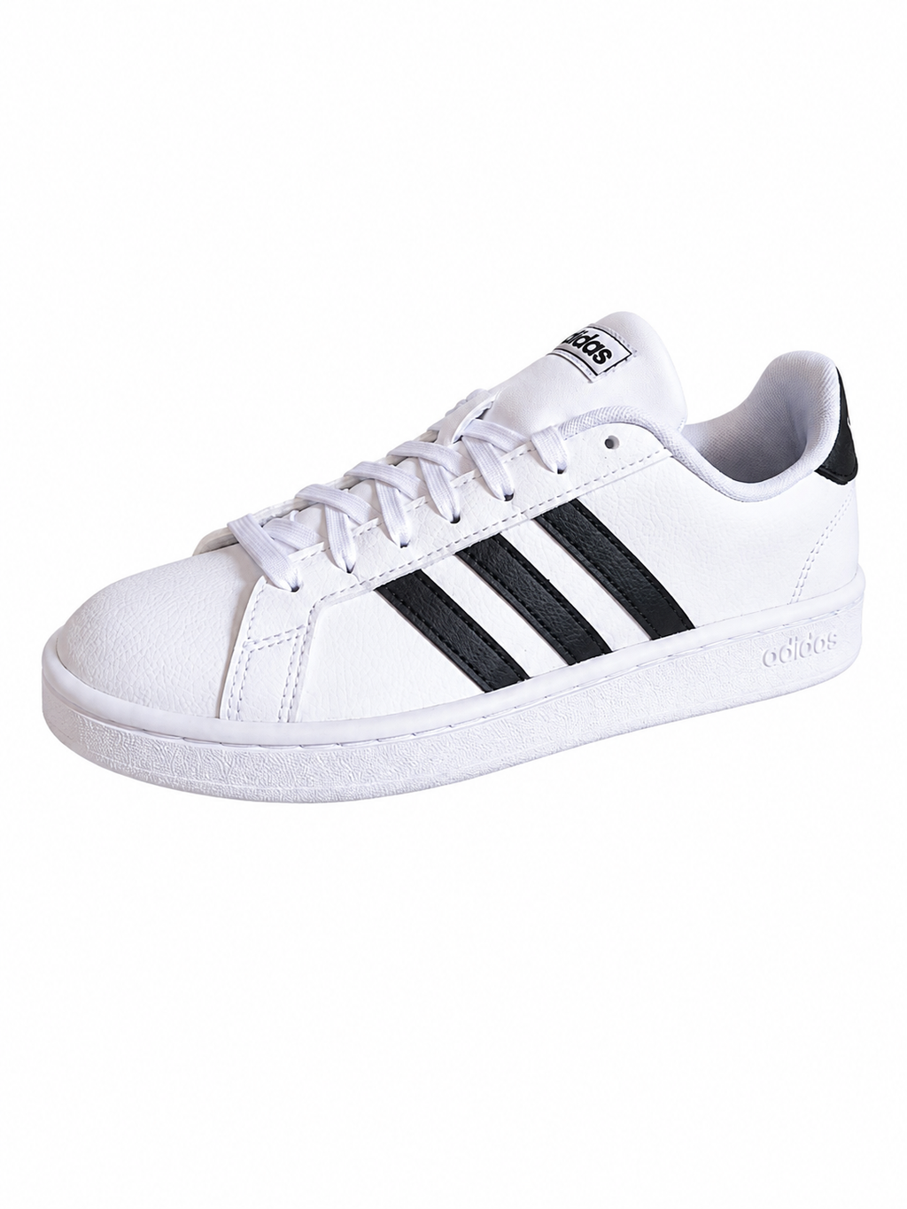adidas Grand Court – Baskets en cuir – Blanc / Noir
