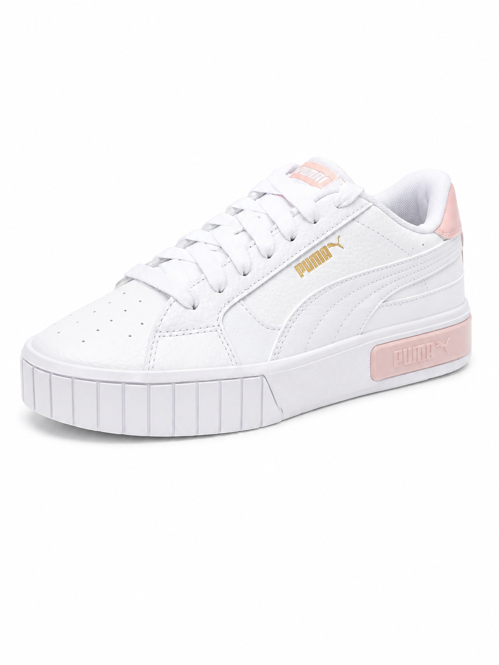 Puma Cali Star en cuir – Femme – Blanc / Rose pêche