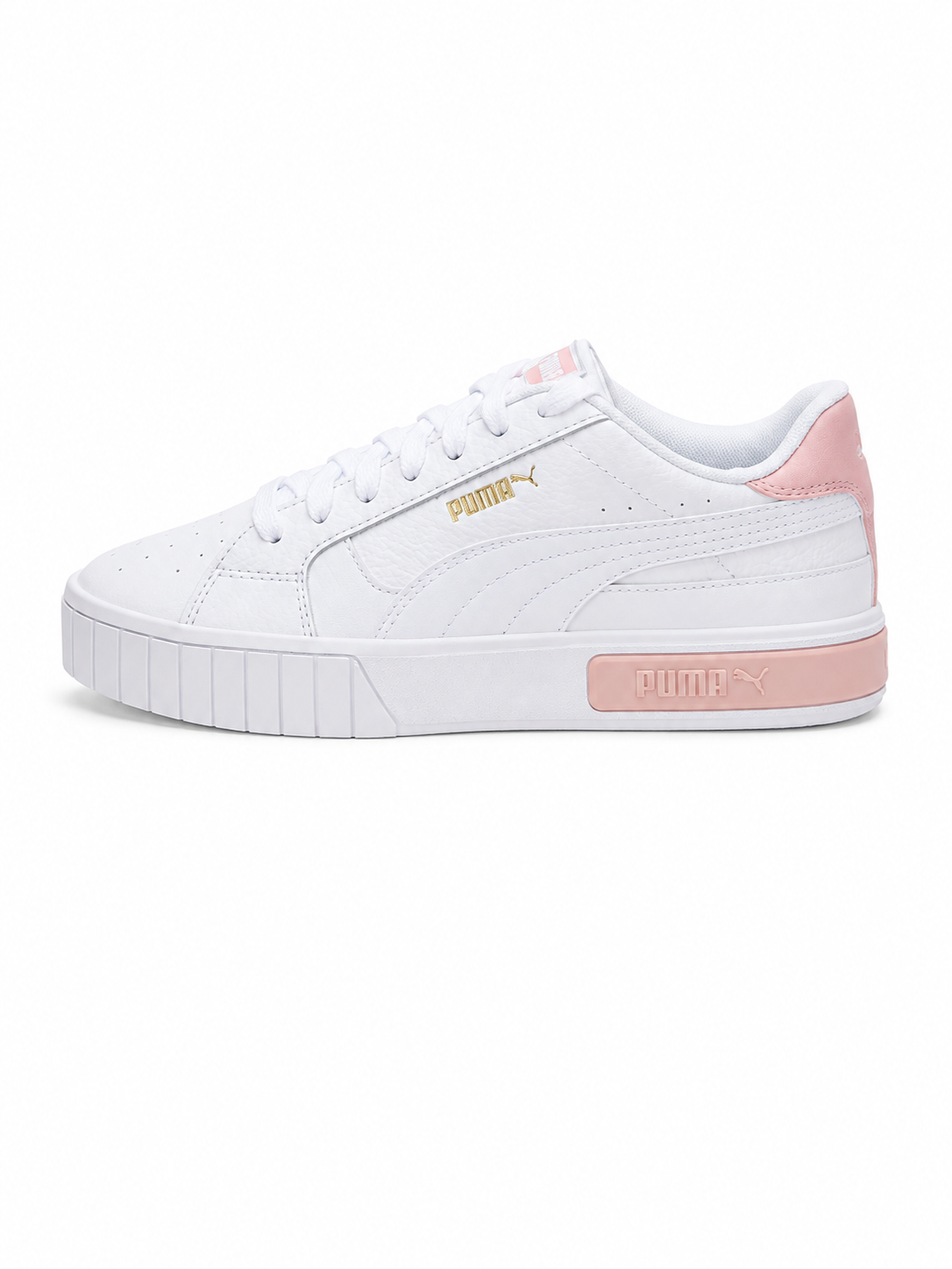 Puma Cali Star en cuir – Femme – Blanc / Rose pêche