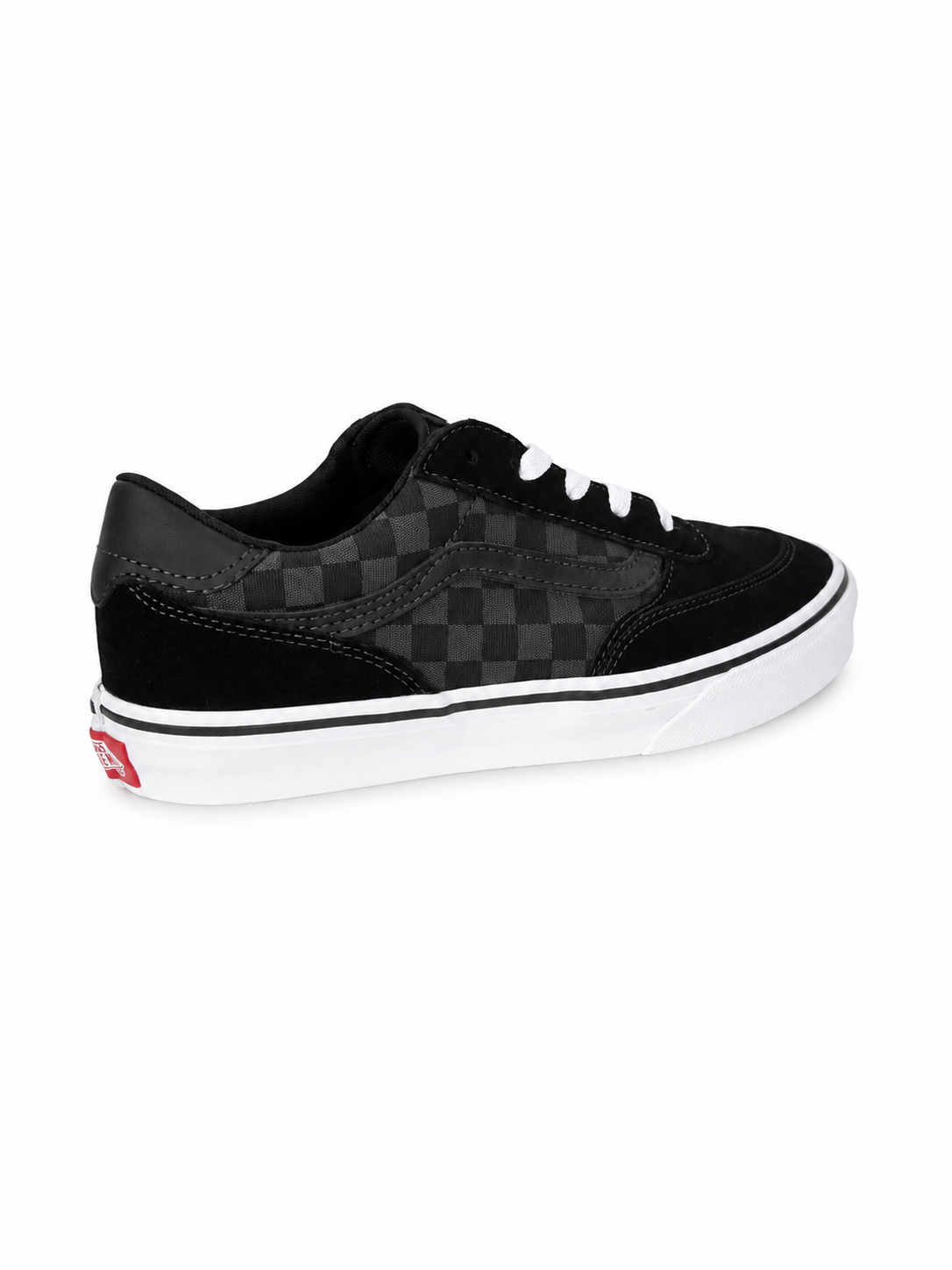 Vans Brooklyn LS Checkerboard – Baskets Noir / Asphalt