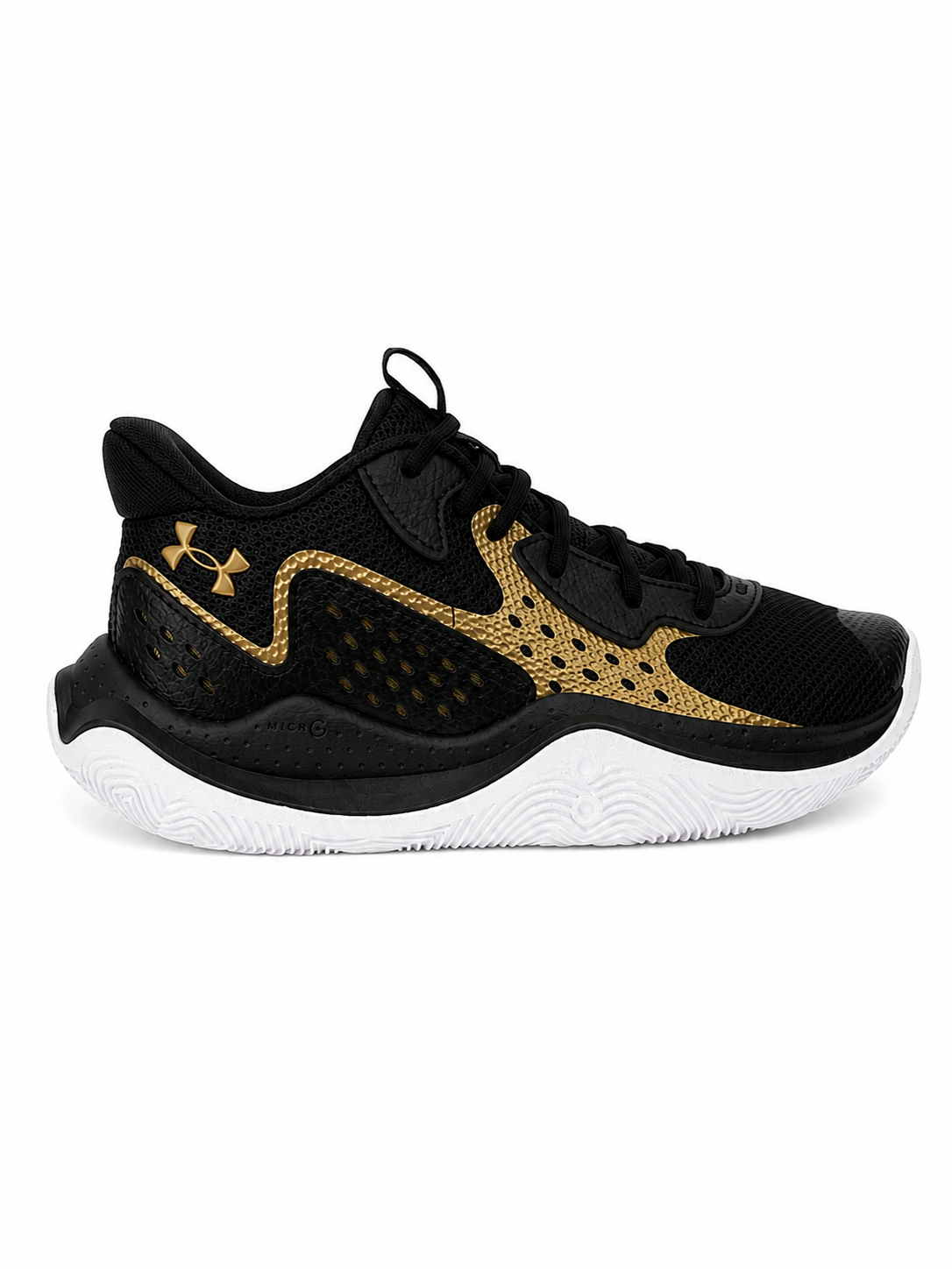 Under Armour Jet ’23 – Chaussures de basketball Noir / Or métallisé