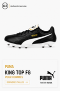 PUMA KING Top FG – Crampons Football – Noir / Blanc