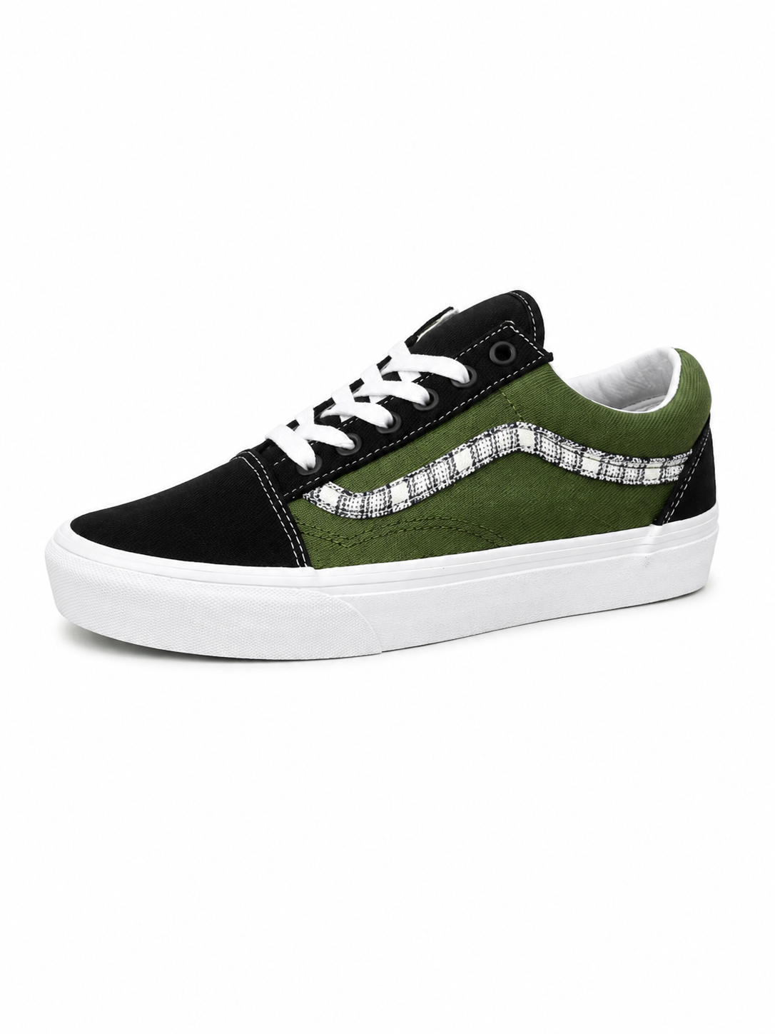 Vans Old Skool – Vert Kaki / Noir / Blanc