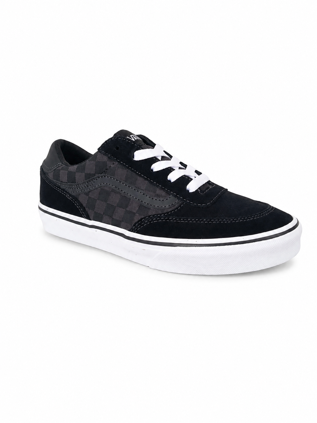 Vans Brooklyn LS Checkerboard – Baskets Noir / Asphalt