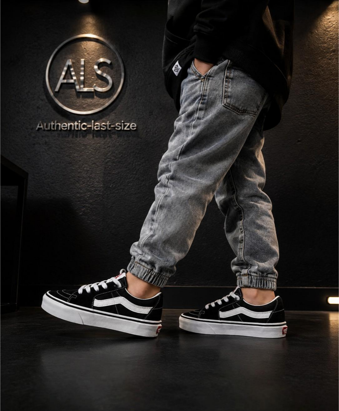 Vans Sk8-Low – Noir / Blanc