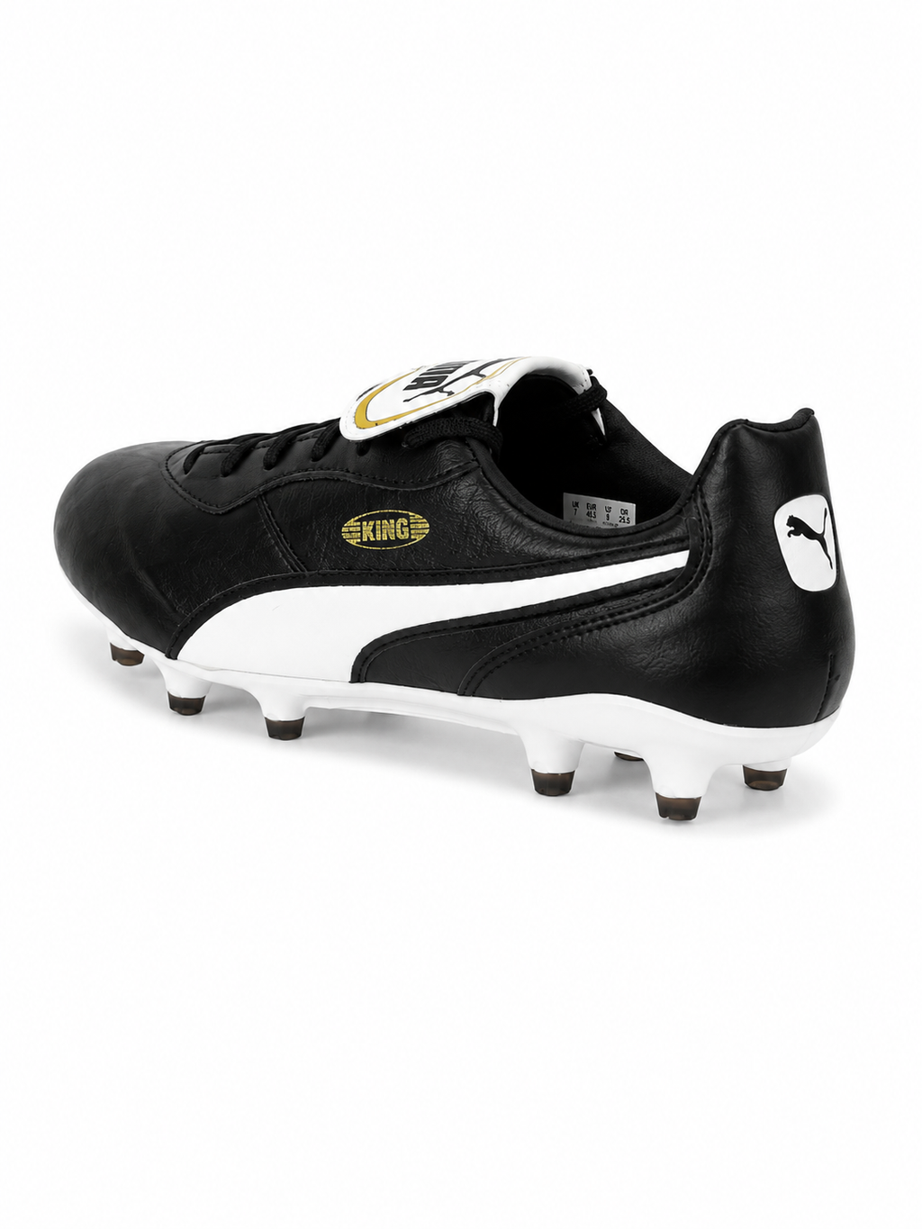 PUMA KING Top FG – Crampons Football – Noir / Blanc