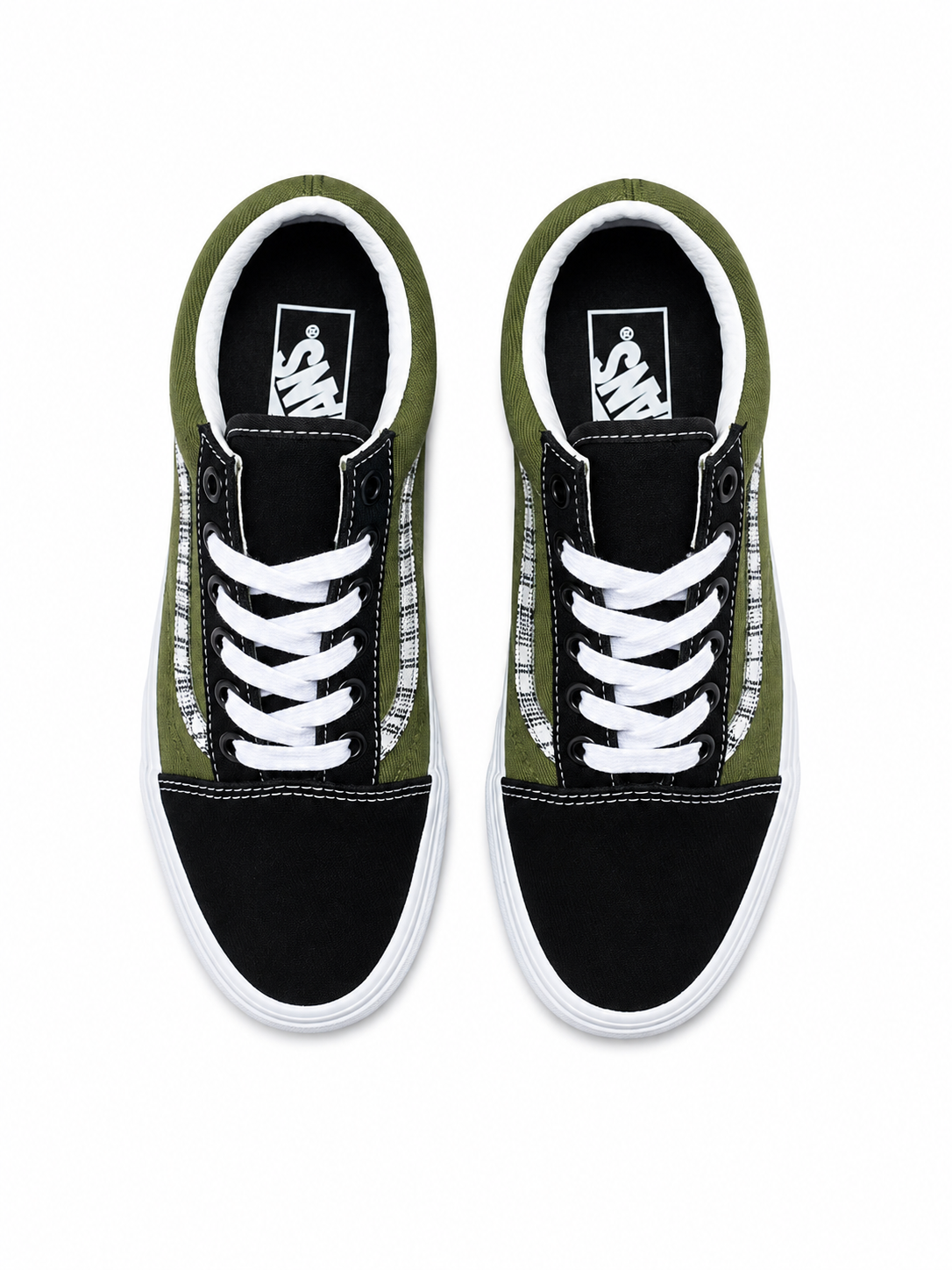 Vans Old Skool – Vert Kaki / Noir / Blanc