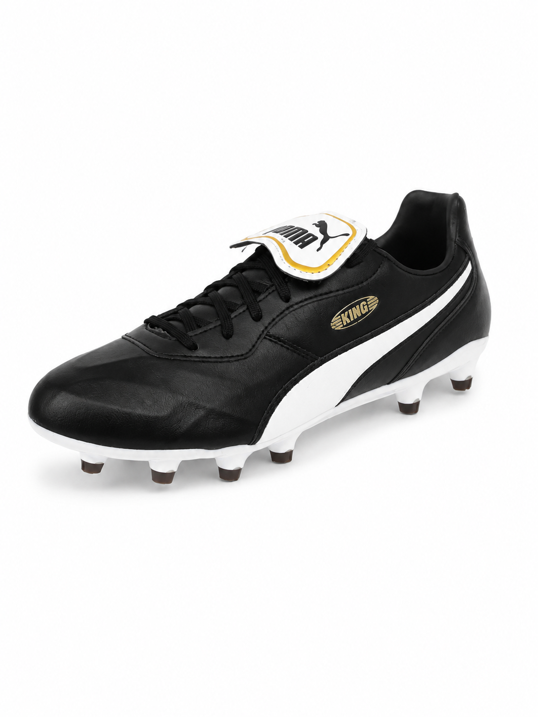 PUMA KING Top FG – Crampons Football – Noir / Blanc