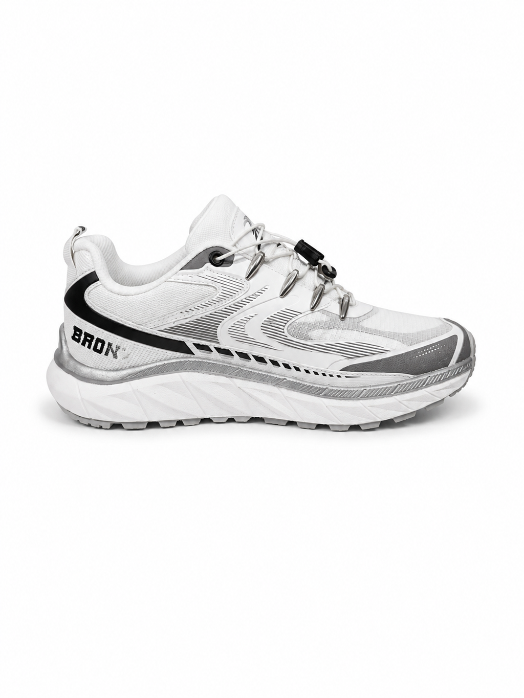 BRONX Trackerr – Blanc / Argent / Noir