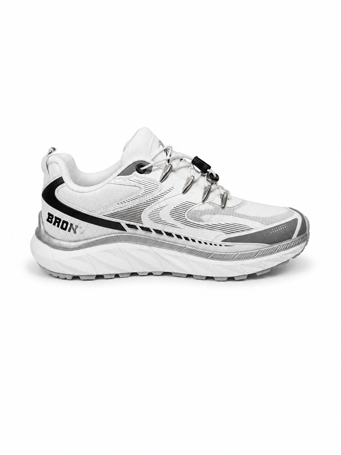 BRONX Trackerr – Blanc / Argent / Noir