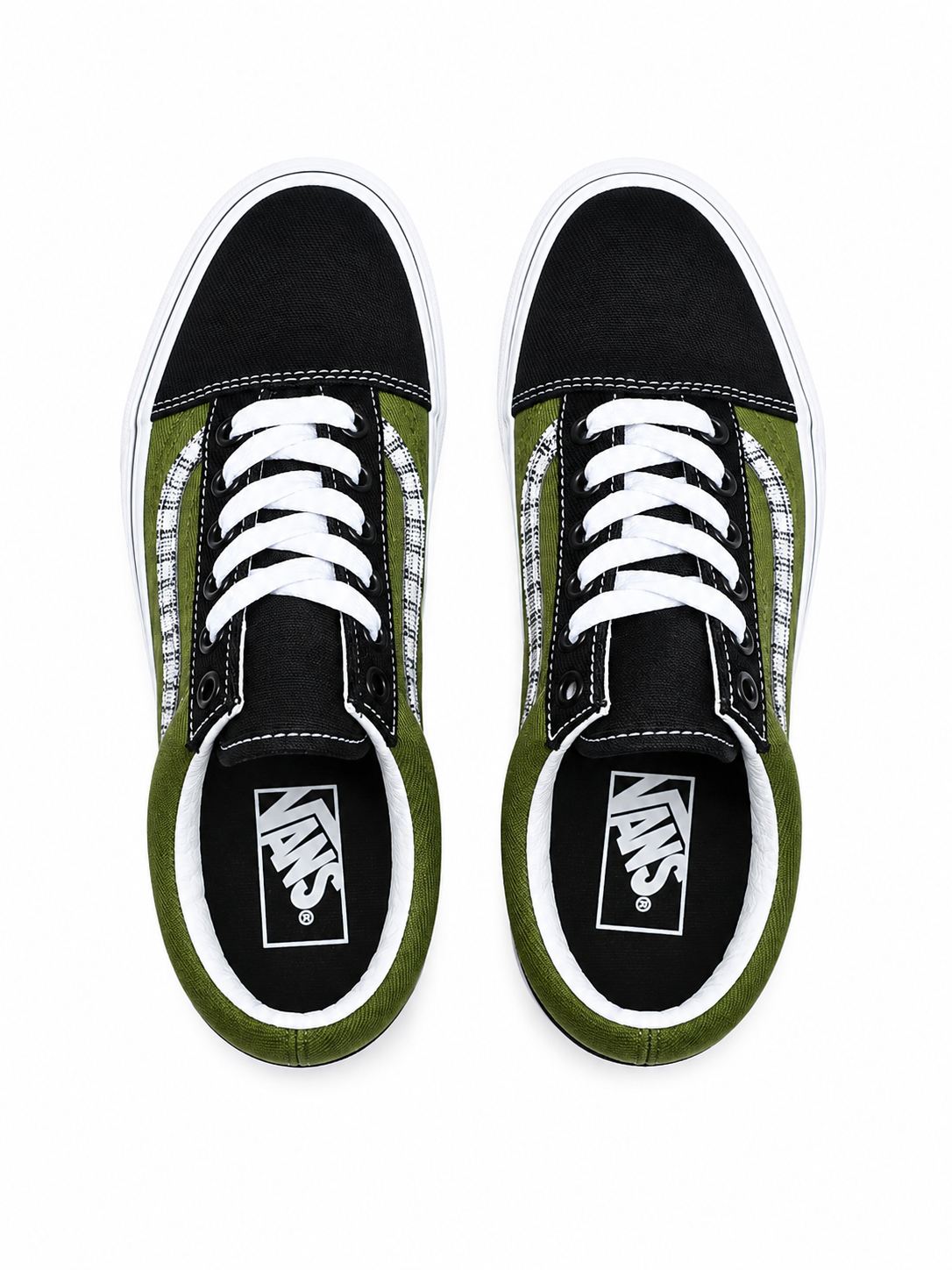 Vans Old Skool – Vert Kaki / Noir / Blanc