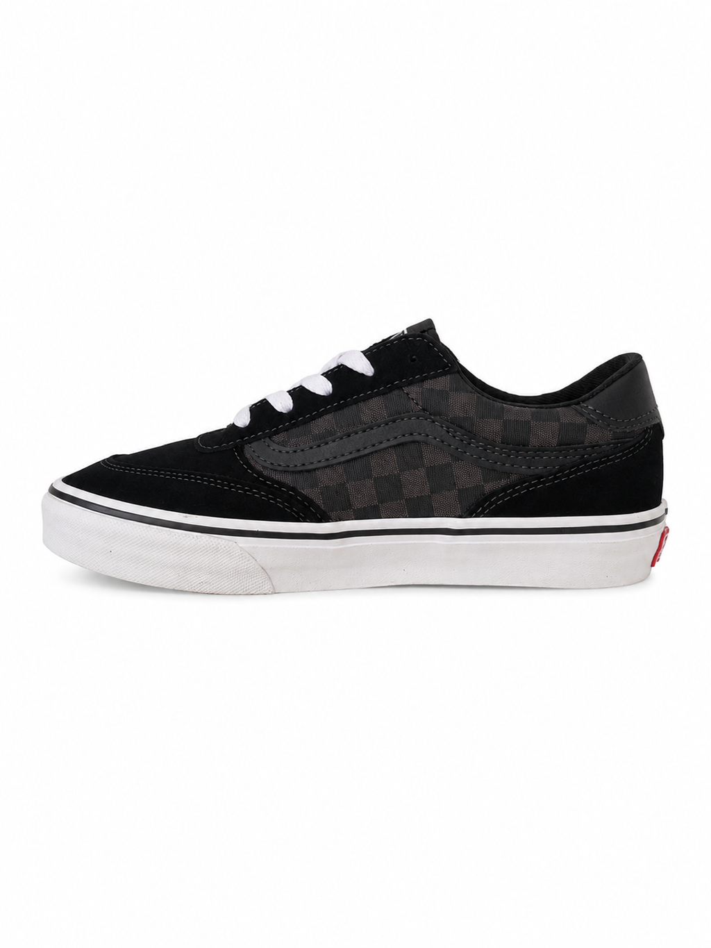 Vans Brooklyn LS Checkerboard – Baskets Noir / Asphalt