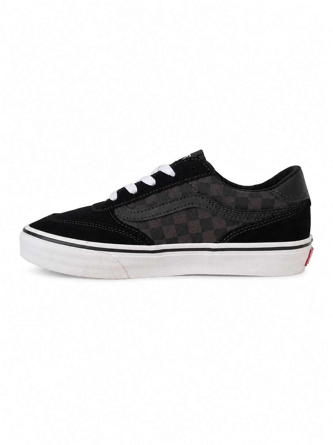 Vans Brooklyn LS Checkerboard – Baskets Noir / Asphalt