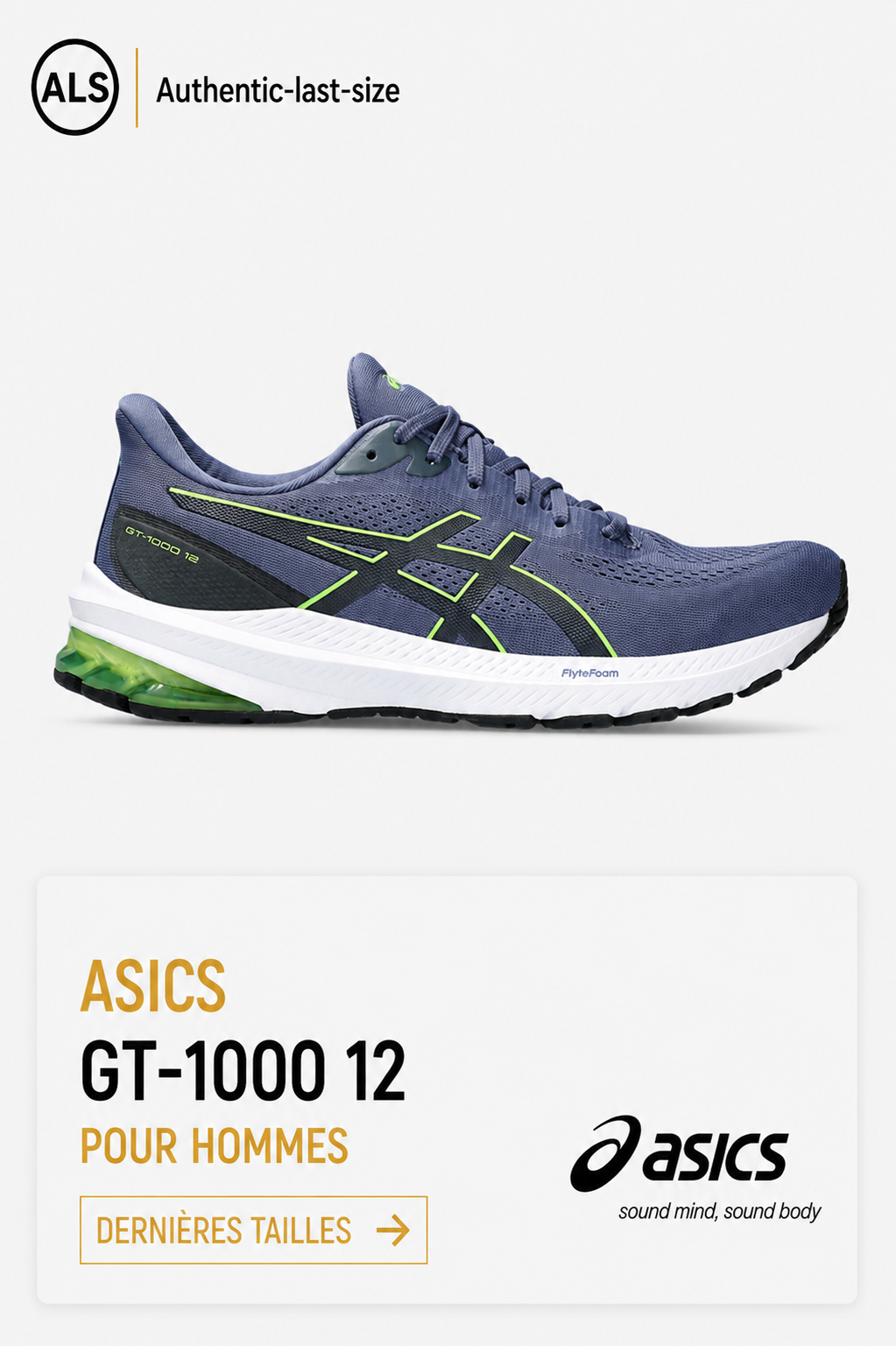 ASICS GT-1000 12 – Chaussures de Running