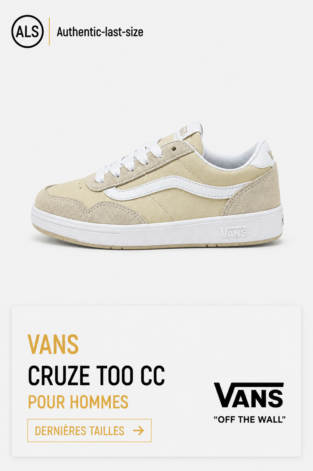 Vans Cruze Too Cc – Hommes – Beige / Blanc
