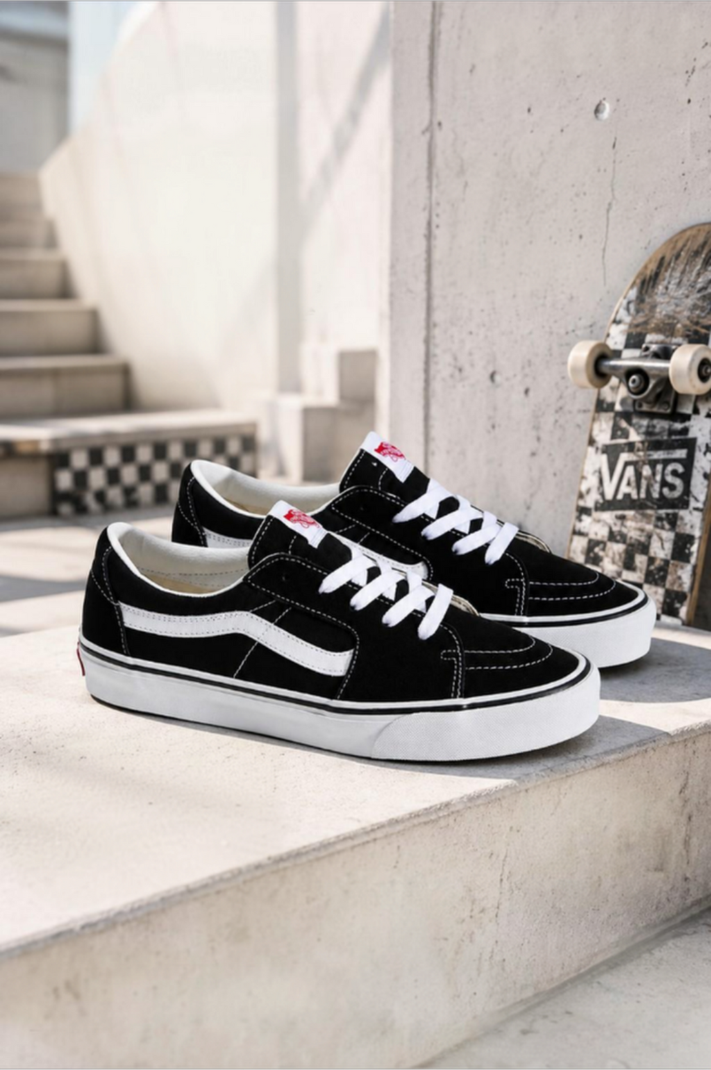 Vans Sk8-Low – Noir / Blanc