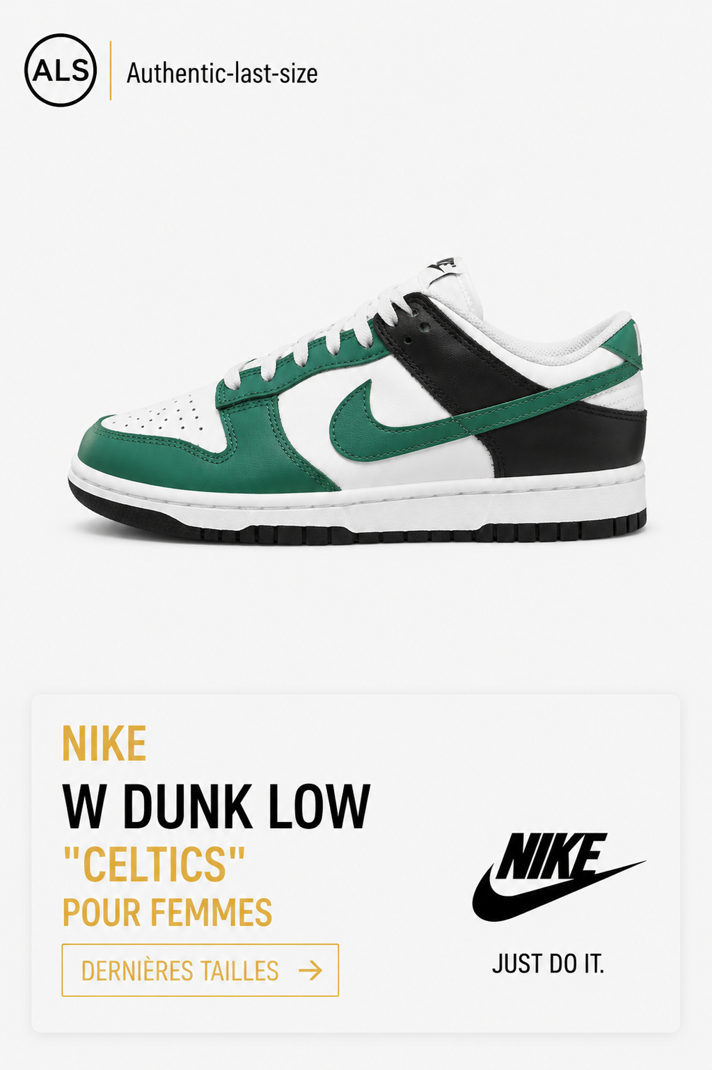 Nike Dunk Low « Celtics » – Femmes